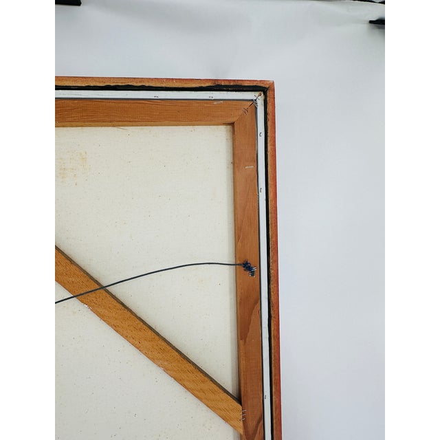 Massive Mid-Century Modern Lee Reynolds Botanical Oil Painting in Gold Gilt Faux Bamboo Wood Frame For Sale - Image 12 of 15
