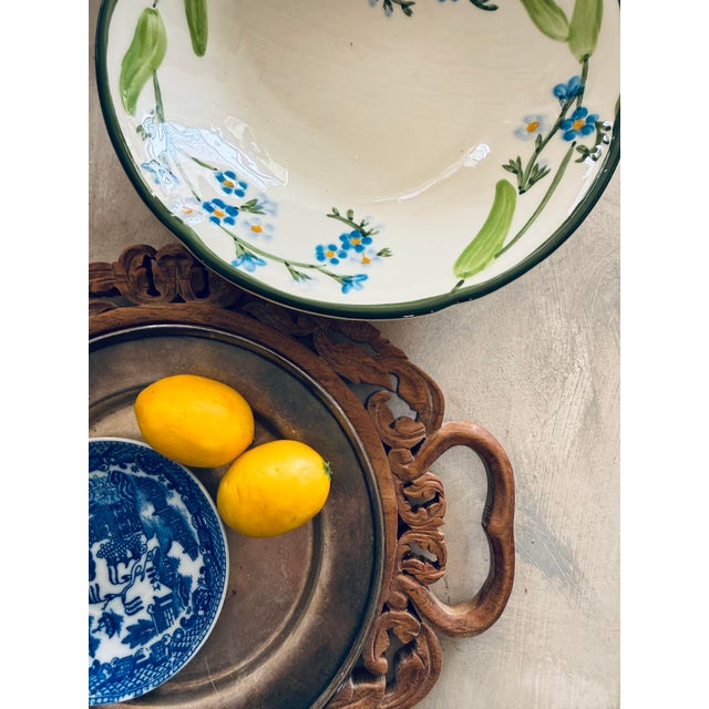 Vintage Franciscan Forget Me Not Bowls 7 Inch Hand Decorated - Set of 4 For Sale In Chicago - Image 6 of 12