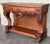 French French Biedermeier Mahogany Carved Console Table With Drawer For Sale - Image 3 of 13