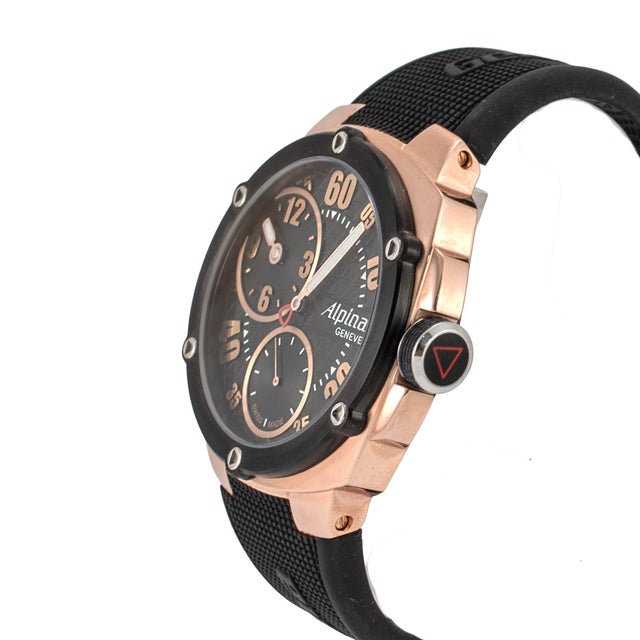 Alpina Avalanche Extreme 48mm Al650x5ae24/6 Rose Rubber Manual Wind Watch For Sale - Image 4 of 8