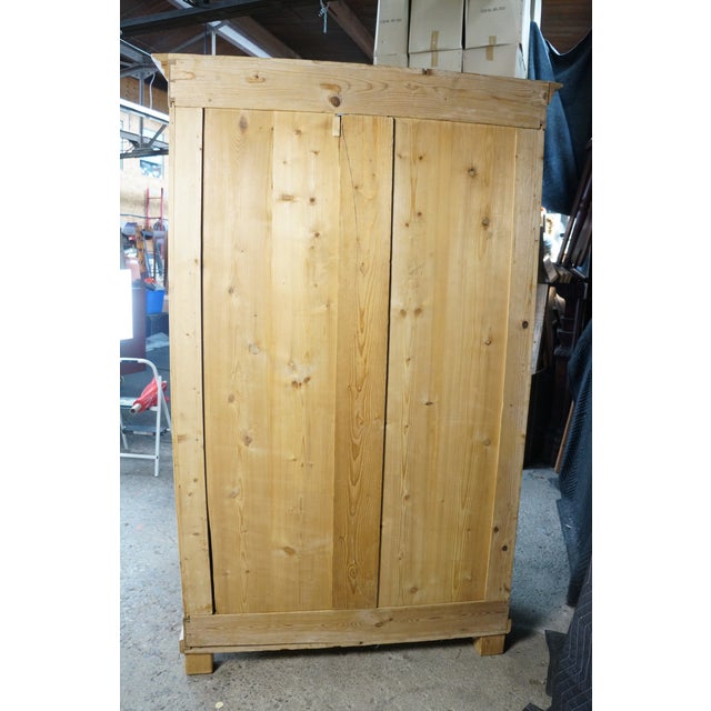 Antique European Farmhouse Pine Knockdown Armoire Linen Press Larder Cupboard For Sale - Image 13 of 18