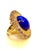 Bochic "Orient" Blue Opal, Tanzanite & Diamond Ring Set In 18K Gold & Silver For Sale - Image 13 of 18