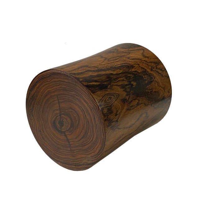 Handmade Chinese Natural Pattern Wood Brush Pen Holder / Brush Pot For Sale In San Francisco - Image 6 of 7