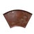 Wood Chinoiseries Relief Pattern Brown Lacquer Fan Shape Display Disc Plate Tray For Sale - Image 7 of 8