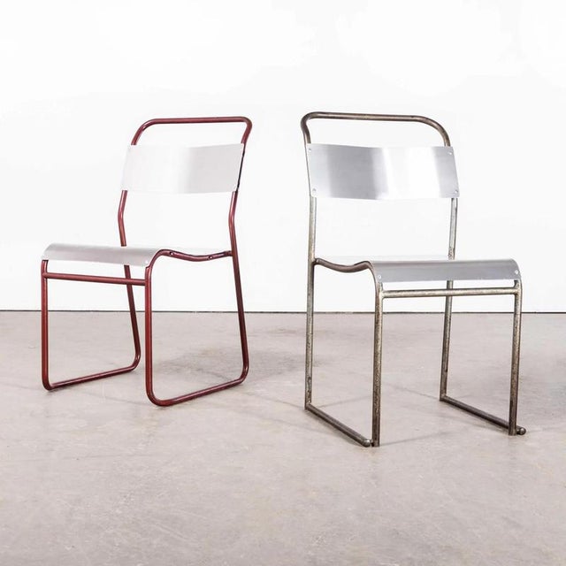 Cox Tubular Metal Outdoor Dining Chairs with Metal Seats from PEL For Sale - Image 8 of 10