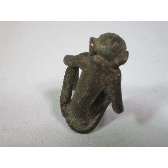 Vintage African Bronze Monkey Figurines- a Pair For Sale - Image 11 of 12