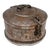 Antique South Asian Round Copper Bronze Box With Lid From India 19th C. For Sale