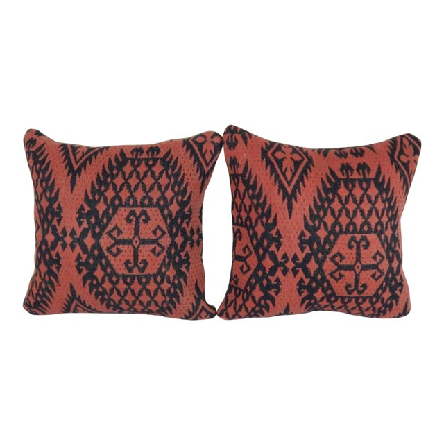 Handmade Turkish Kilim Piilows 16'' X 16'' - a Pair For Sale