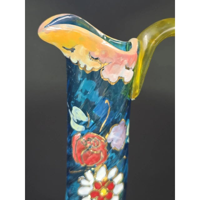 Rare Mid 20th Century Signed Jose Cire Royo Spanish Art Glass Ewer For Sale In Philadelphia - Image 6 of 18