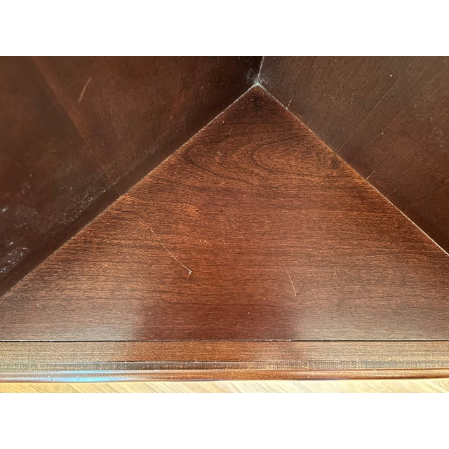 Vintage Hooker Furniture Illuminated Traditional Cherry Open Corner Cabinet For Sale - Image 10 of 10