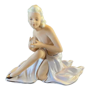1940's Fasold & Stauch Porcelain Figurine Naked Woman Dancer