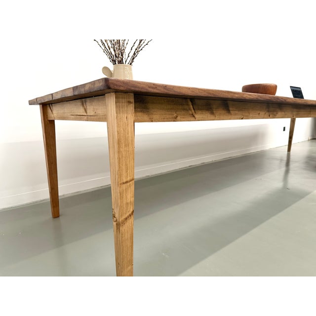 Large Farmhouse Table in Chestnut, 1950s For Sale - Image 12 of 18