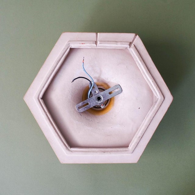 German Wall Lamp in Ceramic, 1970s For Sale - Image 15 of 16