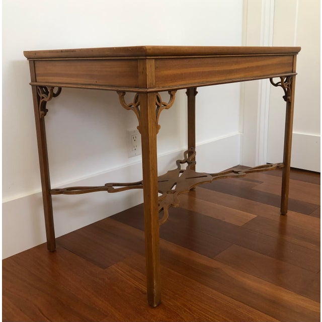 1980s 1980s Vintage Baker Furniture Mahogany Tea Table For Sale - Image 5 of 8