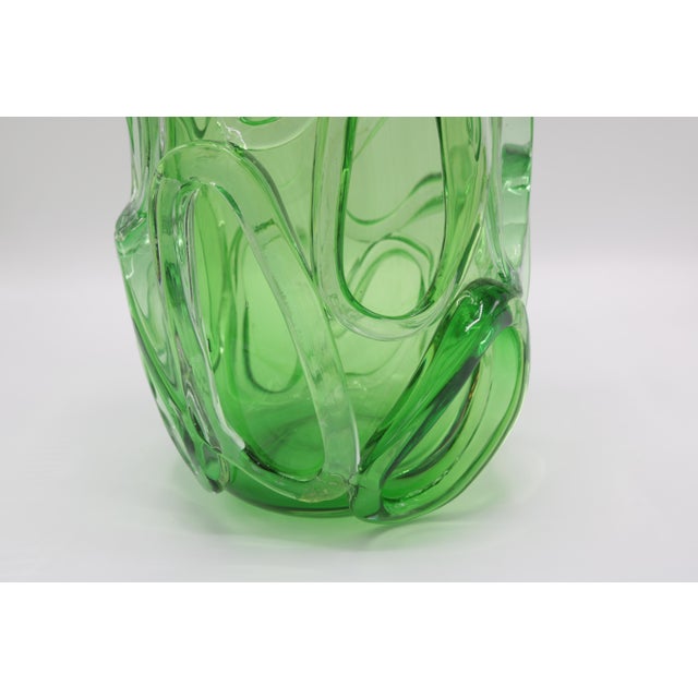 Green Art Glass Vase by Martin Postch For Sale - Image 8 of 9