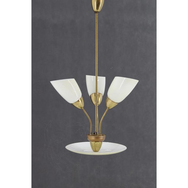Glass Chandelier attributed to Kamenicky Senov, Former Czechoslovakia, 1960s For Sale - Image 3 of 13