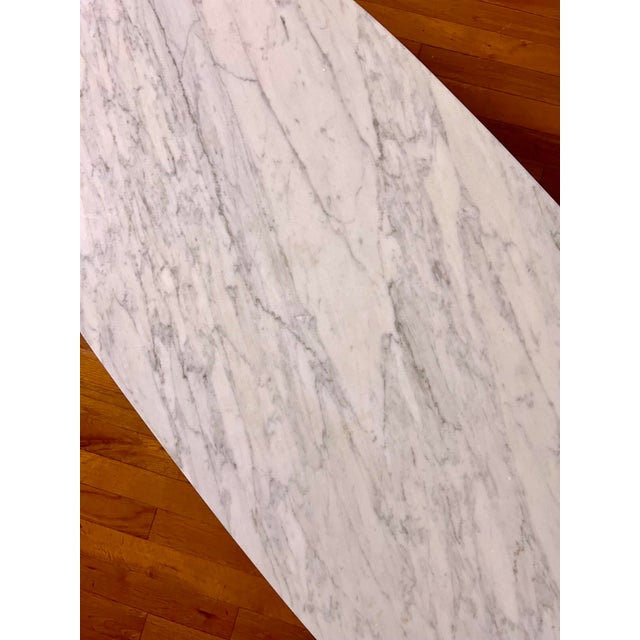 Mid 20th Century Italian Brass and Marble Oval Coffee Table For Sale - Image 9 of 11