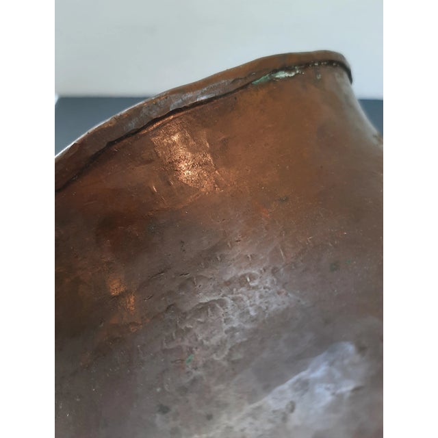 Copper Huge Vintage Copper Pedestal Bowl For Sale - Image 8 of 13