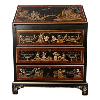 1950’s Japanned Chinoiserie Escritoire by Maddox of New York For Sale