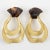 Contemporary Francoise Montague by Cilea Resin Pair of Clip Earrings Dangle Tan and Tortoise Drops For Sale - Image 3 of 6