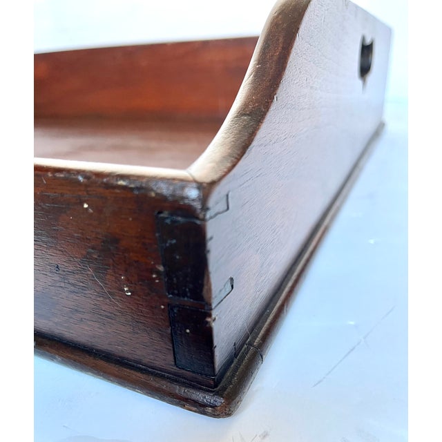 Antique English Mahogany Butlers Tray For Sale - Image 14 of 15