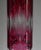 Vintage Clear Crystal Vase Bohemian Ruby Cut Cylinder Etched Silver Overlay For Sale - Image 9 of 15