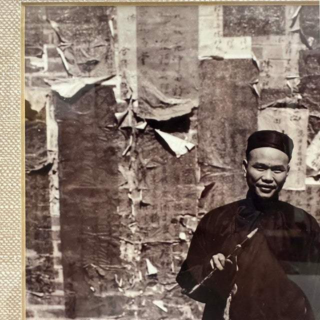 Framed Vintage Black-and-White Photograph of Chinese Professor For Sale - Image 4 of 11
