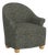 Stoffer Home x Cloth & Company Marie Bun Foot Chair in Geogian Vine Olive and Slate For Sale