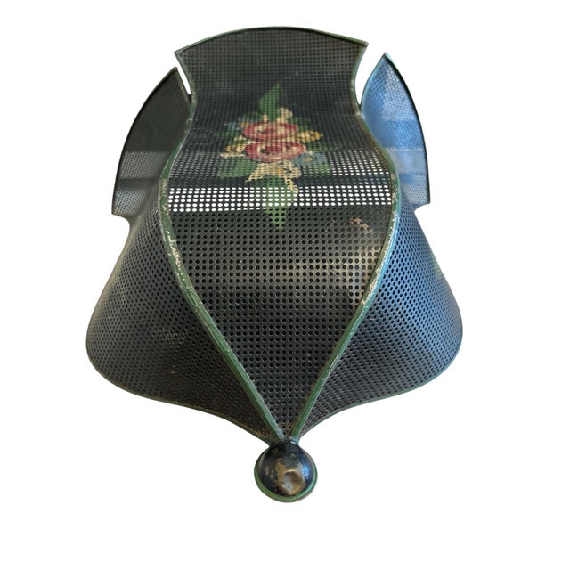 Shabby Chic Antique Wire Wall Pocket For Sale - Image 3 of 10