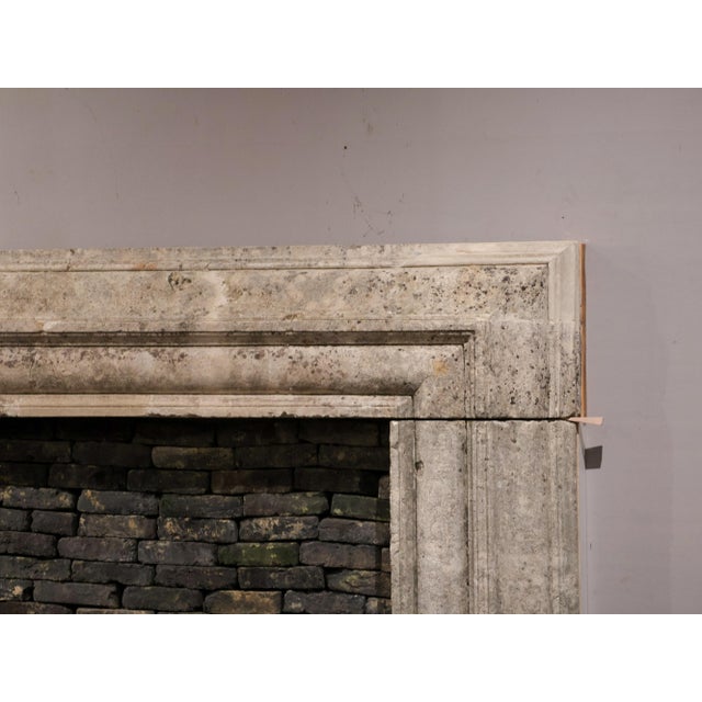 Antique Italian Limestone Fireplace Mantel with Bolection Profile, 1600s For Sale - Image 4 of 17