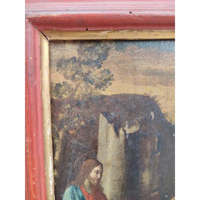 Paint Samaritan Woman at the Well, Early 17th Century, Oil on Panel, Framed For Sale - Image 7 of 8