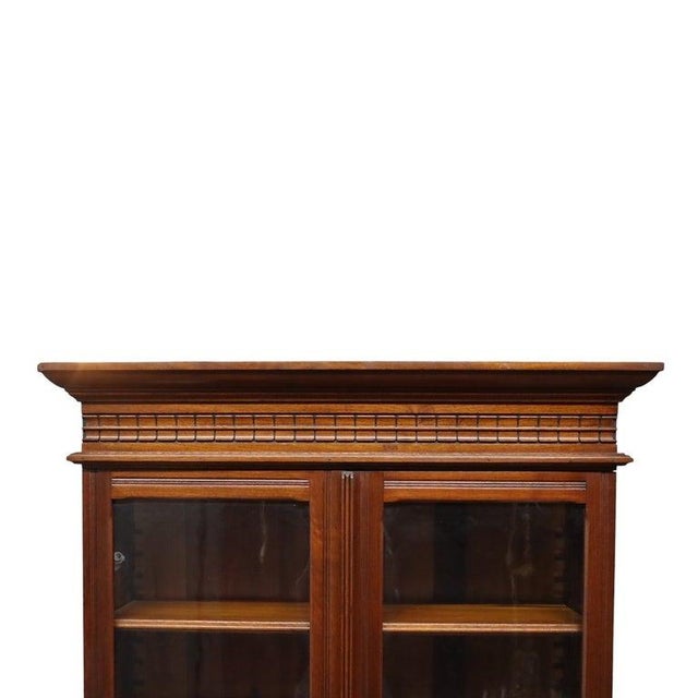Brass Victorian Walnut & Burl Roll Top Secretary Desk C1880 For Sale - Image 8 of 13