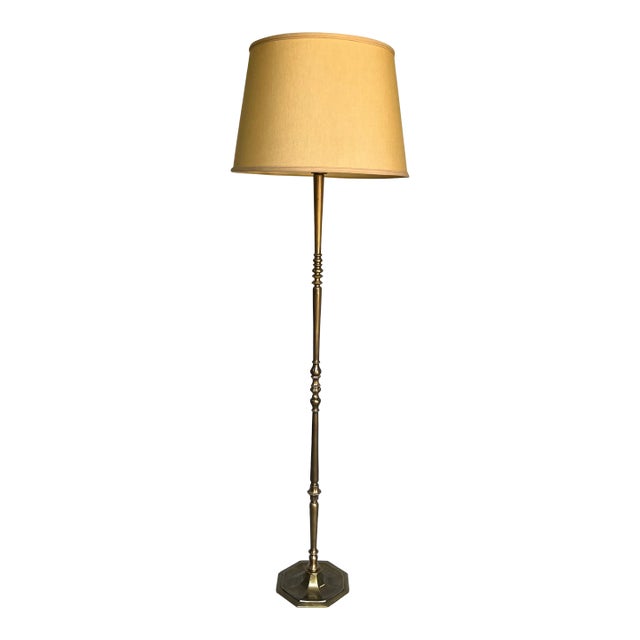 French Floor Lamp With Hexagonal Base For Sale