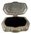 Intage Silver-Tone Floral Trinket Jewelry Box For Sale