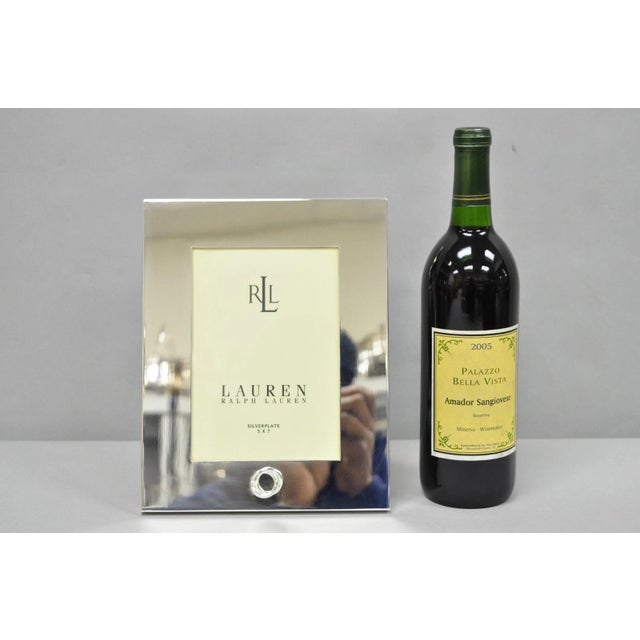 Lauren, Ralph Lauren "Vows" Silver Plated 5x7 Wedding Photo Picture Frame with Glass Front (Discontinued, New old stock)....