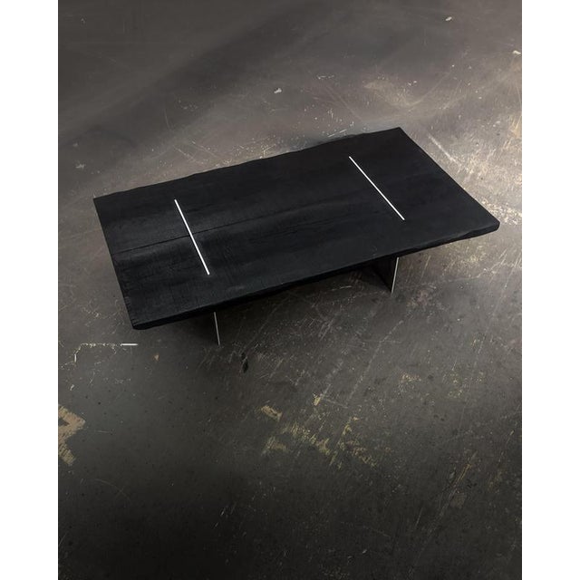 Wood Limited Edition Yakisugi Burnt Wood Coffee Table by Case Studios For Sale - Image 7 of 8