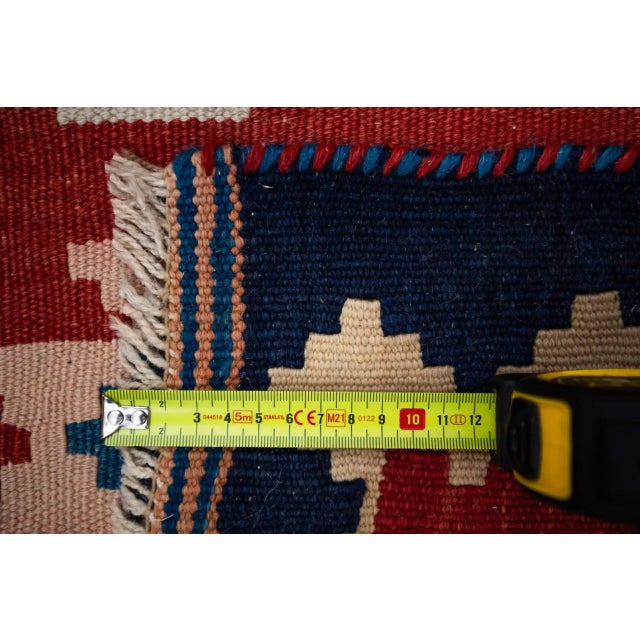 Textile Hand-Knotted Ghashghai Kilim Rug For Sale - Image 7 of 8