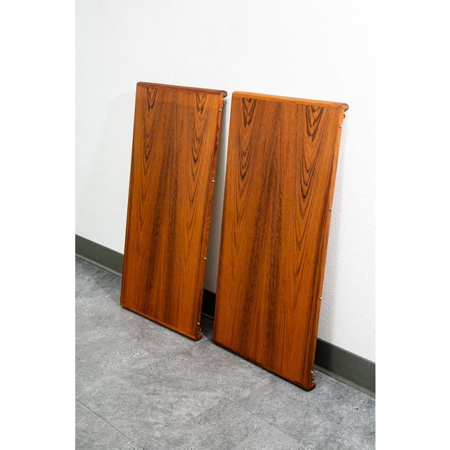 Wood Mid Century Danish Modern Dining Table Teak Rectangular Extension 2 Leaf Denmark For Sale - Image 7 of 12