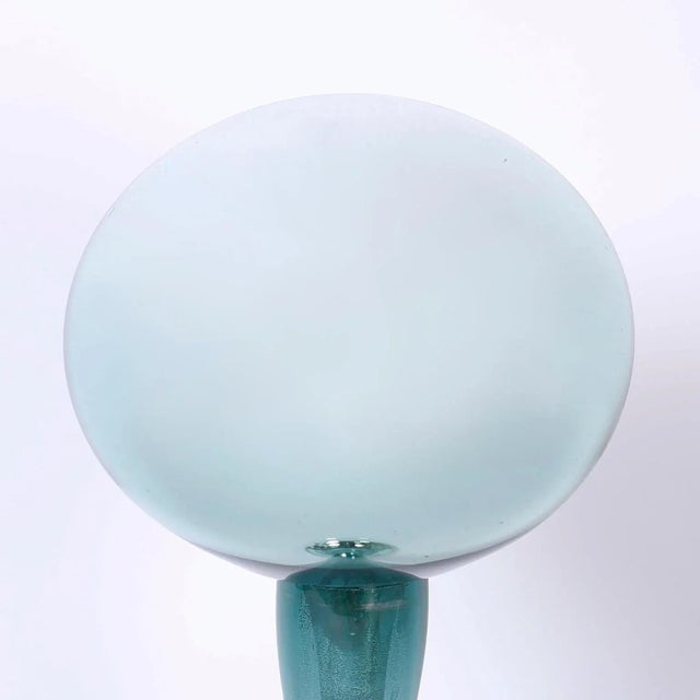 Mid-Century Modern Blue Mercury Glass Gazing Ball For Sale - Image 3 of 7