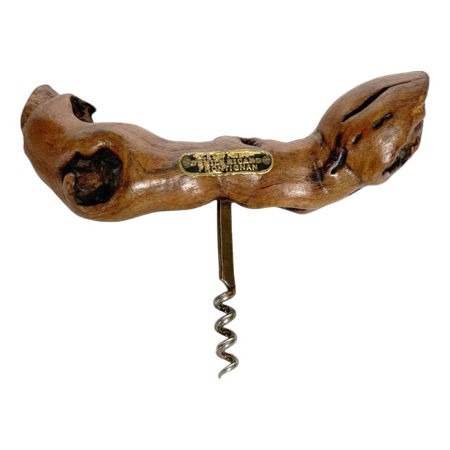 French Provençal Corkscrew in Wood and Metal, France, 1950 For Sale