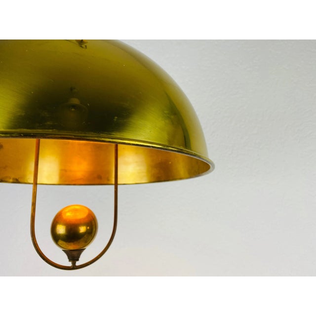 Polished Brass Pendant Lamp by Florian Schulz, 1970s, Germany For Sale - Image 10 of 13