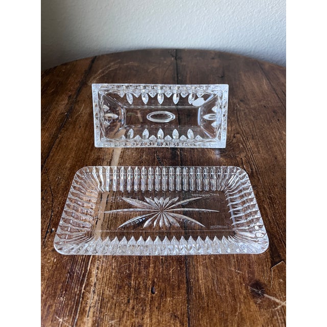 Waterford Crystal Vincent Rellis 2013 Collection Lismore Pattern 1/4 Pound Covered Butter Dish For Sale - Image 9 of 12