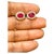 4 Carat Oval Treated Ruby & 1.2 Ct Diamond Stud Earrings 14 Karat White Gold For Sale - Image 4 of 8