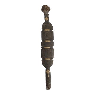 Vintage Hand-Carved Amazigh Wooden Tent Peg For Sale