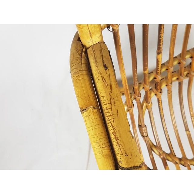 Mid-Century Modern Italian Armchairs in Rattan and Rush, 1960s, Set of 2 For Sale - Image 15 of 18