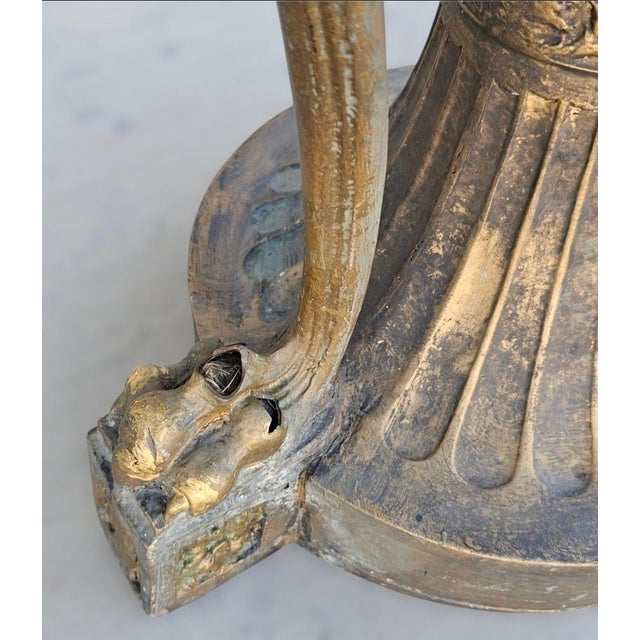 Gold 1970s Monumental French Neoclassical Figural Vases- A Pair For Sale - Image 8 of 18