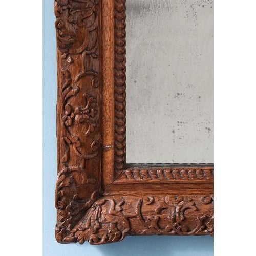 French Carved Wood Mirror, Early 18th Century For Sale - Image 5 of 9