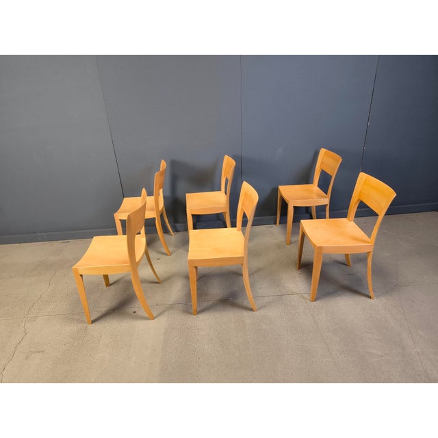 Vintage Oak Dining Chairs, Belgium, 1980s, Set of 6 For Sale - Image 13 of 15