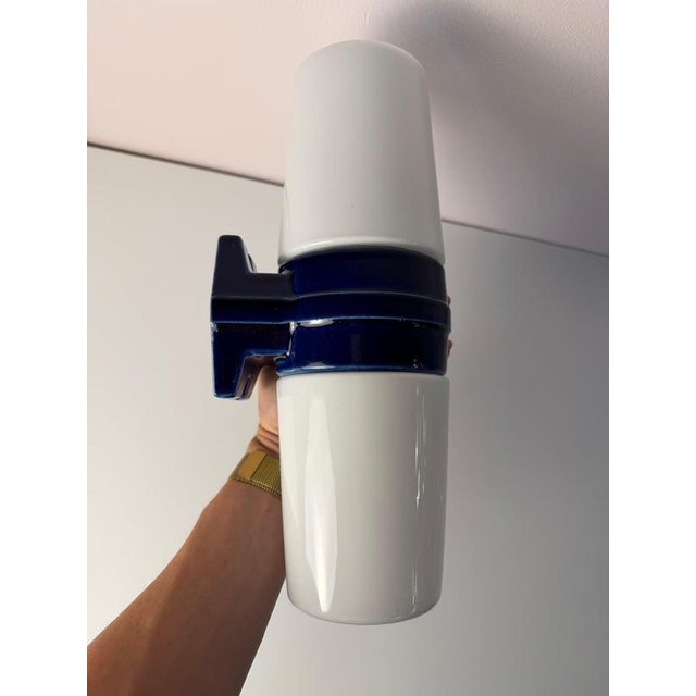 Glass Blue Model 6065 Wall Lamp by Sigvard Bernadotte for Ifö For Sale - Image 7 of 11