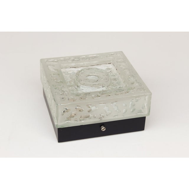 Brutalist Bega Recessed Light Fixture in Cast Glass, 1960s For Sale - Image 9 of 17